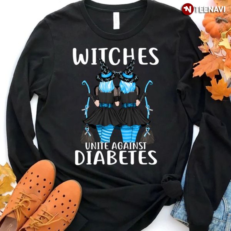 Witches Unite Against Diabetes Diabetes Halloween T-Shirt