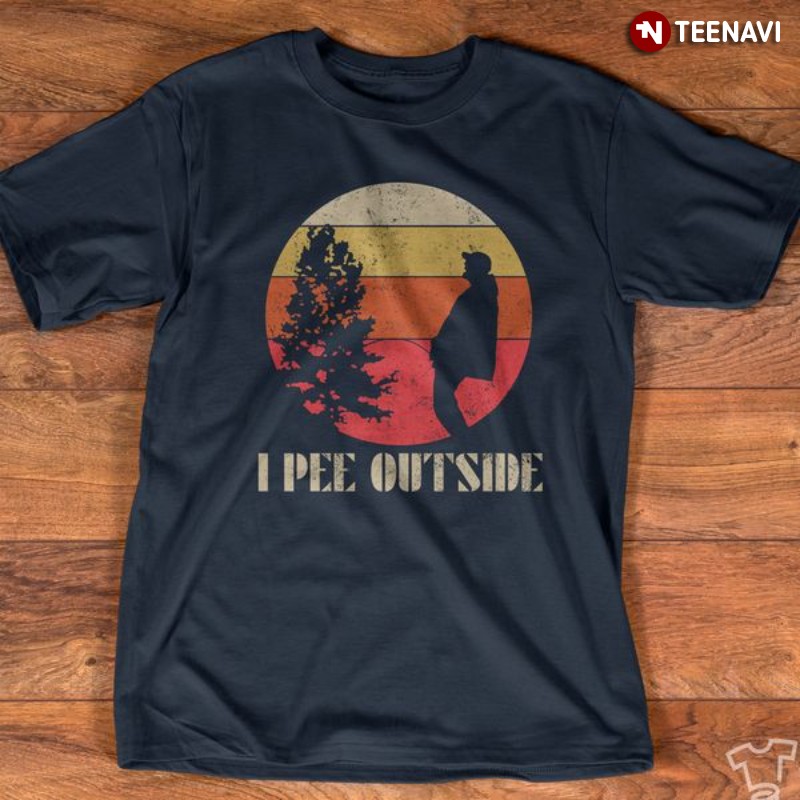 Funny Camping Shirt, Vintage I Pee Outside