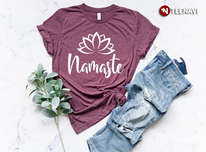 Funny Yoga Shirt, Namaste Lotus