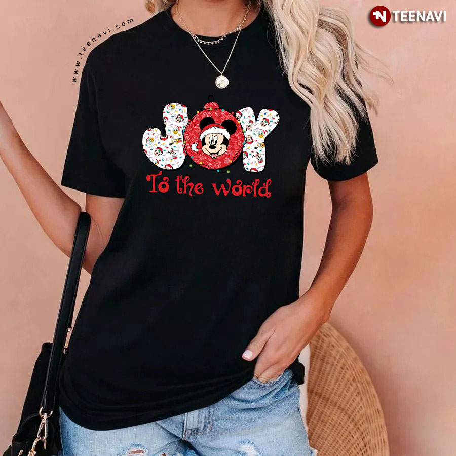 Joy To The World Mickey Mouse Christmas T-Shirt