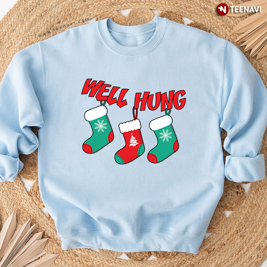 Well Hung Funny Christmas Sweatshirt