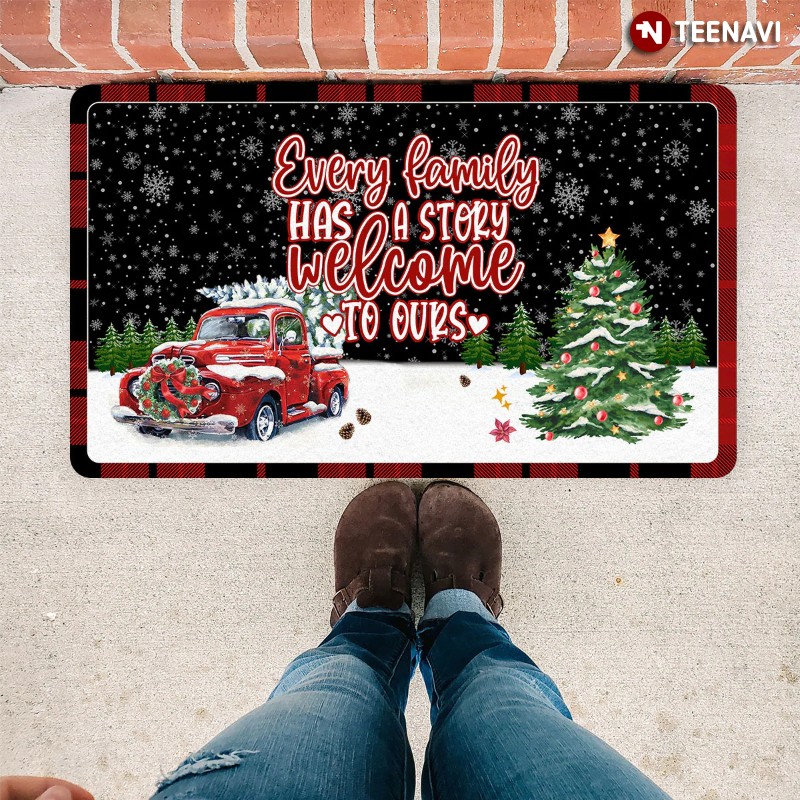 Christmas Gift Every Family Has A Story Welcome To Ours Doormat