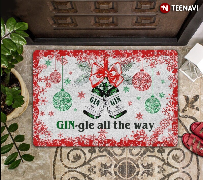 Christmas Gift Gin-gle All The Way Doormat