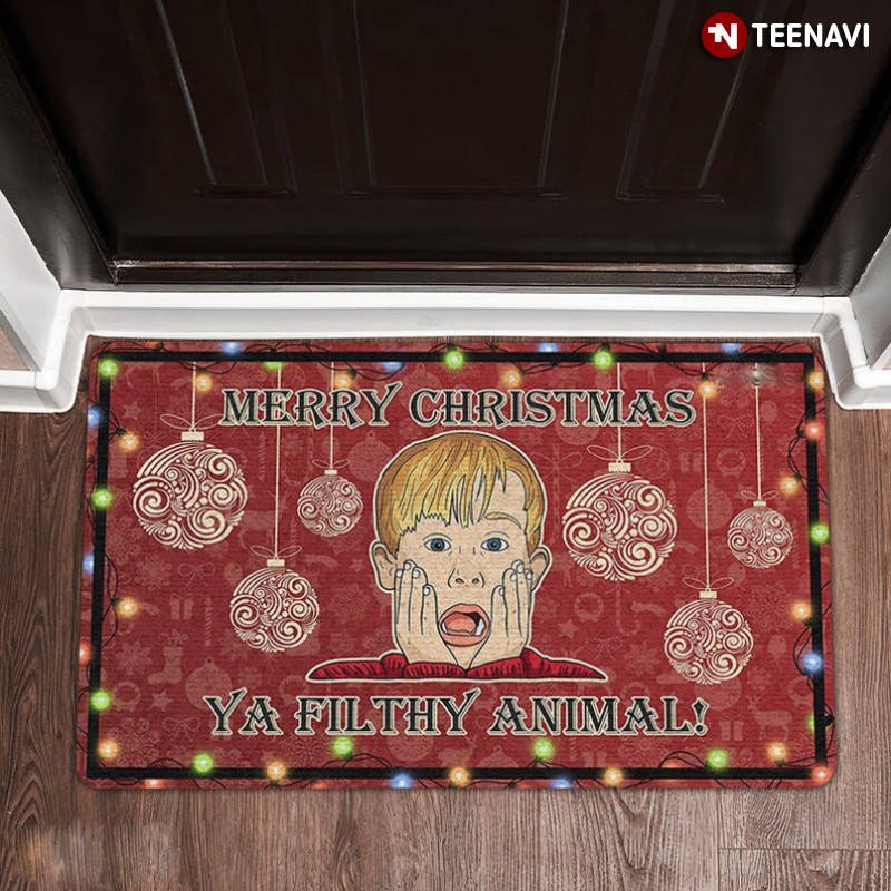 Christmas Gift Merry Christmas Ya Filthy Animal Doormat