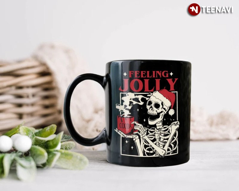Cute Skeleton Christmas Feeling Jolly Mug