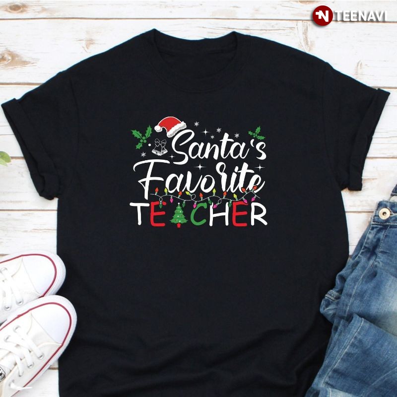 Christmas Teacher Shirt, Santa's Favorite Teacher