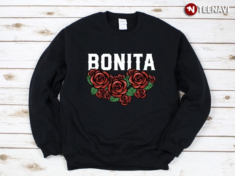 Spanish Red Roses Sweatshirt, Bonita