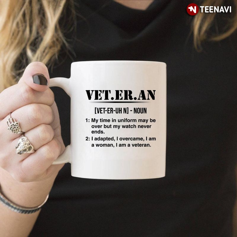 Veterans Day Military Mug, Veteran Definition Noun