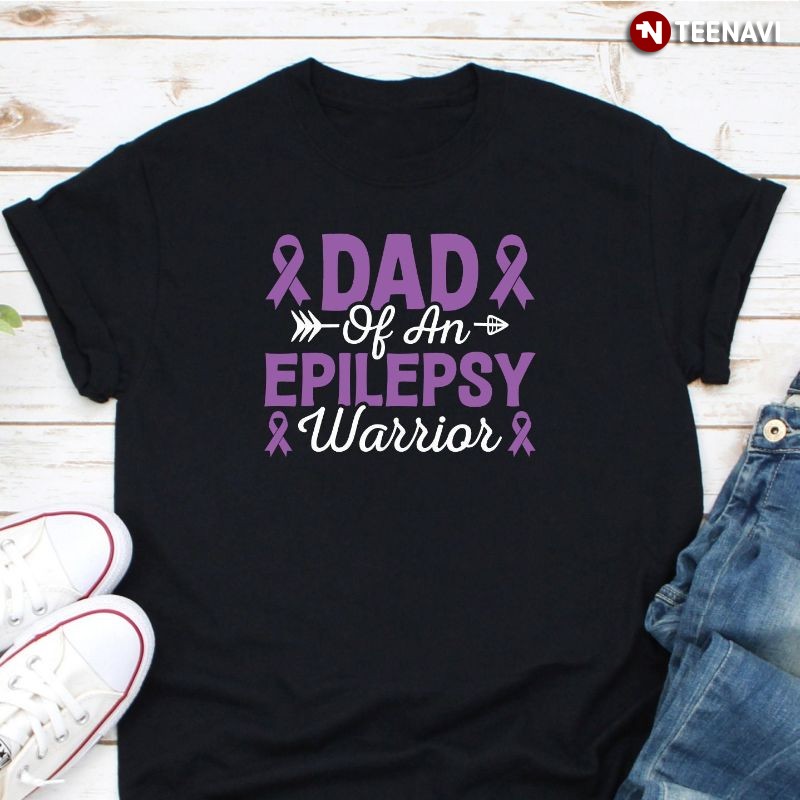 Proud Dad Epilepsy Awareness Shirt, Dad Of An Epilepsy Warrior