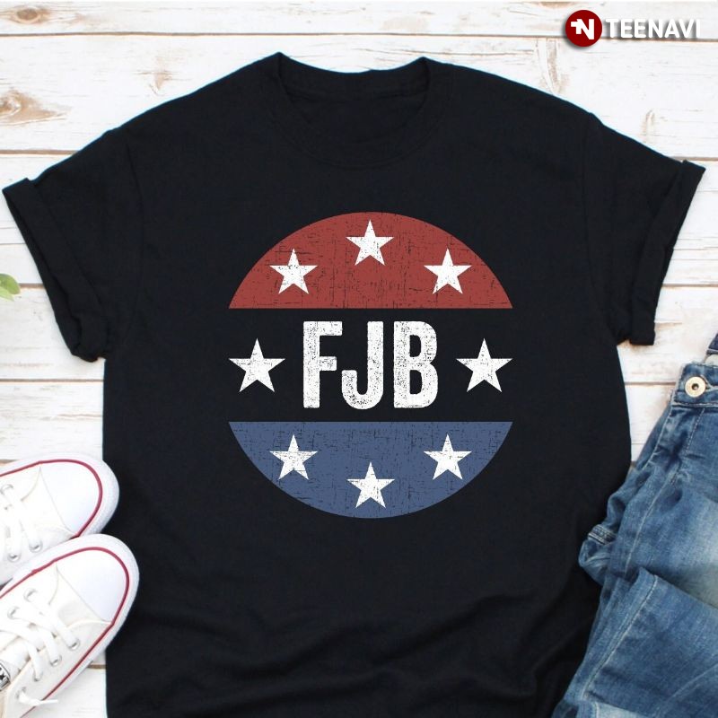Funny Anti-Joe Biden Pro-American Shirt, American Flag Circle FJB