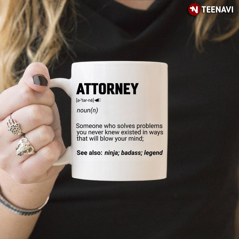 Funny Attorney Lawyer Mug, Attorney Definition