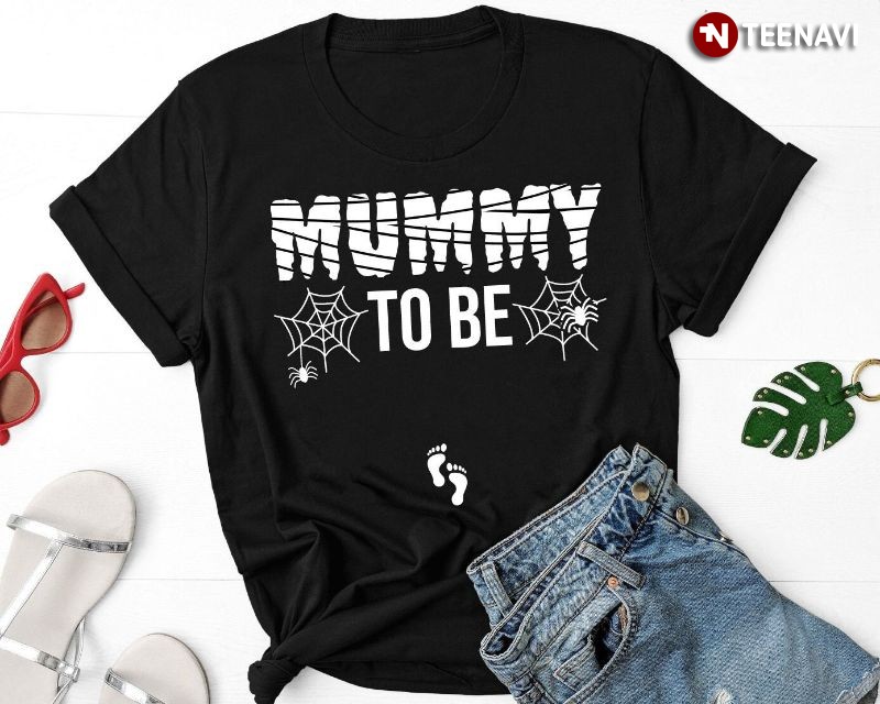 Funny Halloween Pregnancy Announcement Shirt, Spiders Mummy To Be