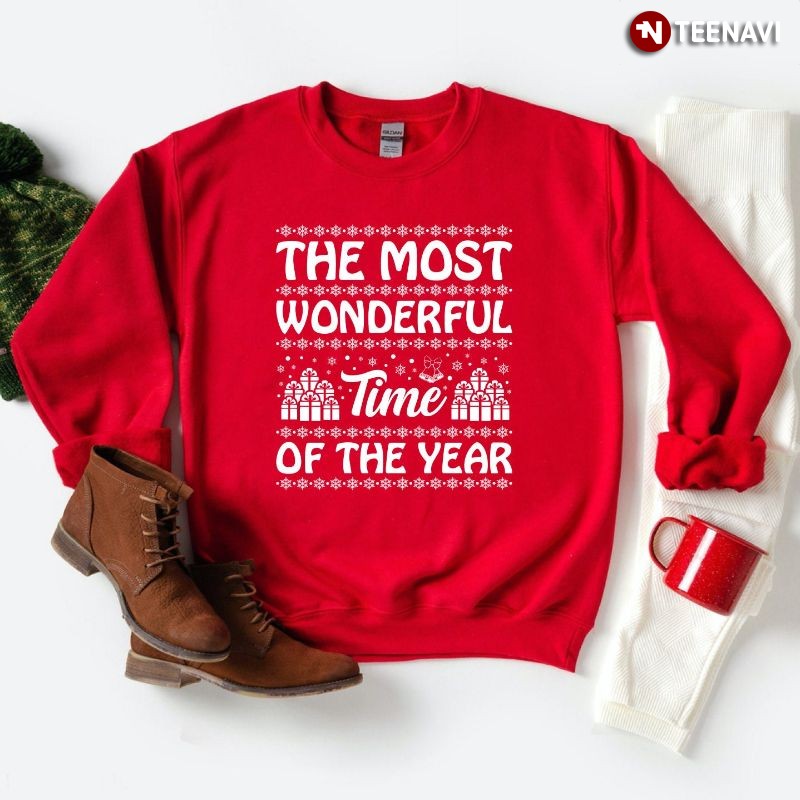 Ugly Christmas Sweatshirt, The Most Wonderful Time of the Year