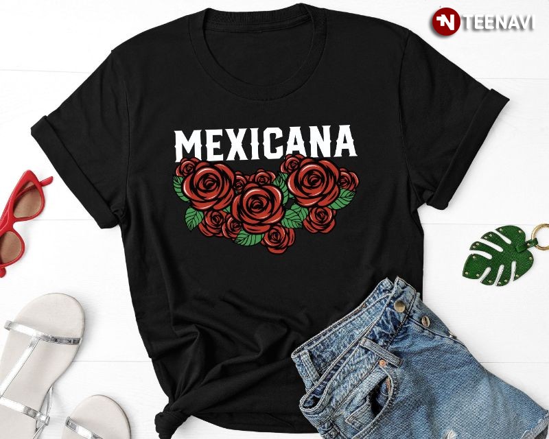 Mexican Woman Pride Flower Shirt, Mexicana