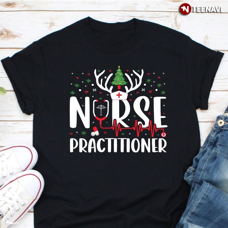 Christmas Nurse Stethoscope Shirt, Nurse Practitioner