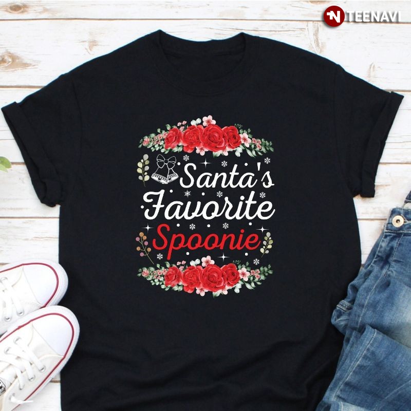 Christmas Santa Claus Spoonie Chronic Illness Shirt, Santa’s Favorite Spoonie