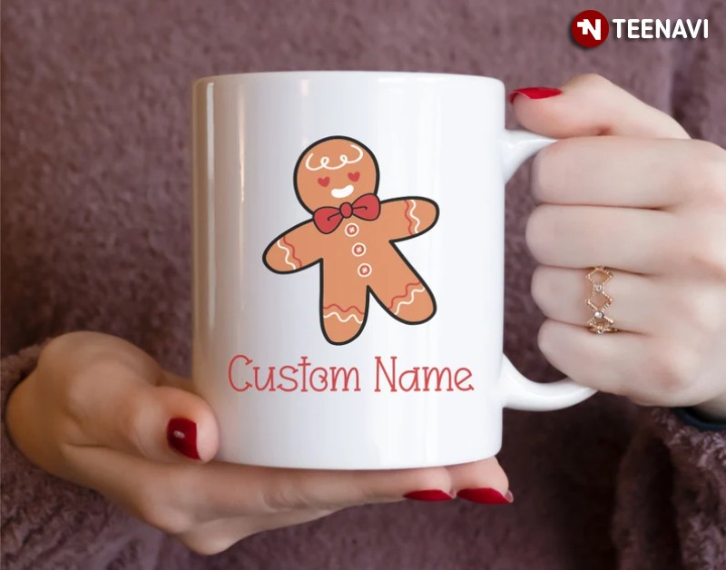 Personalized Christmas Gingerbread Man Mug
