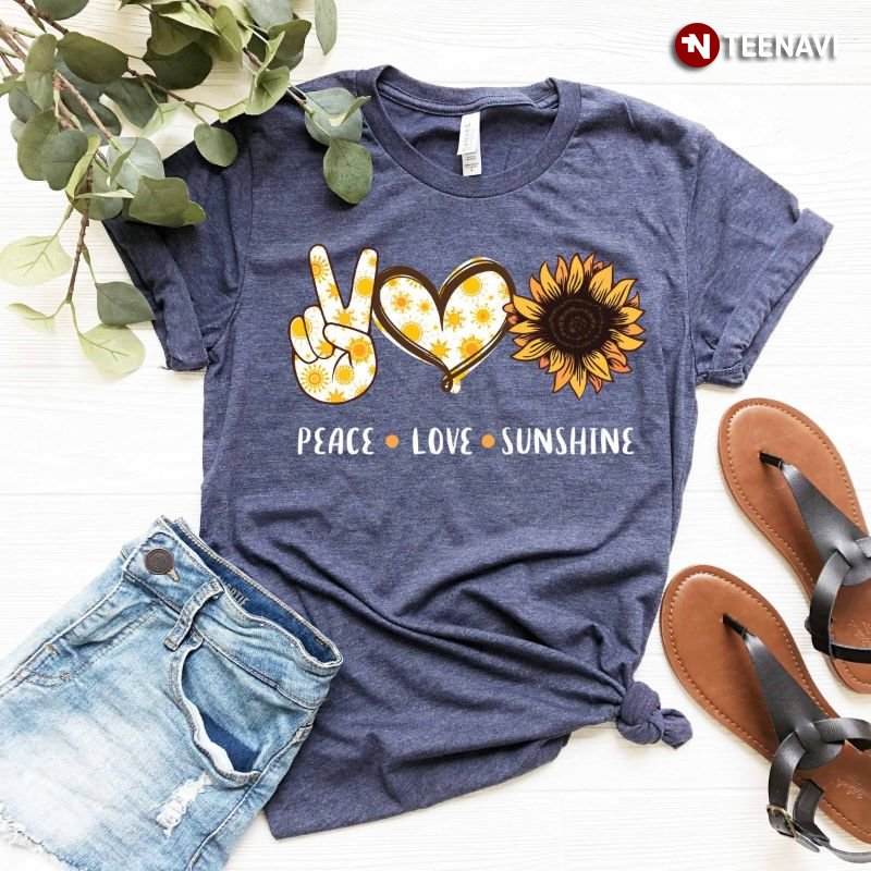 Sunflower Shirt, Peace Love Sunshine