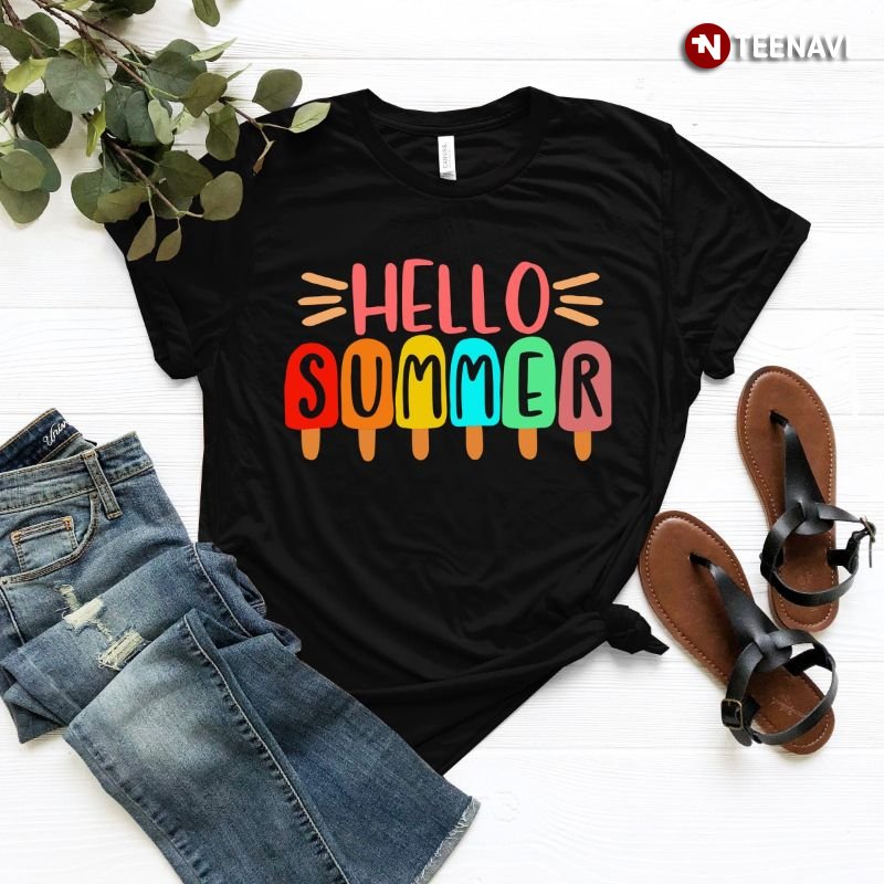 Summer Shirt, Hello Summer Funny Ice Cream