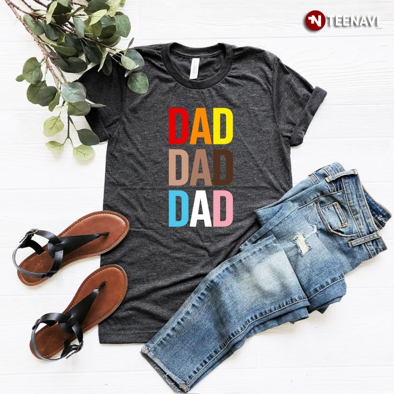 Funny Dad Shirt, Dad Dad Dad Black Transgender
