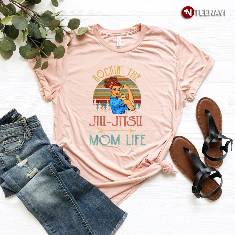 Jiu-Jitsu Mom Shirt, Vintage Rockin' The Jiu-Jitsu Mom Life