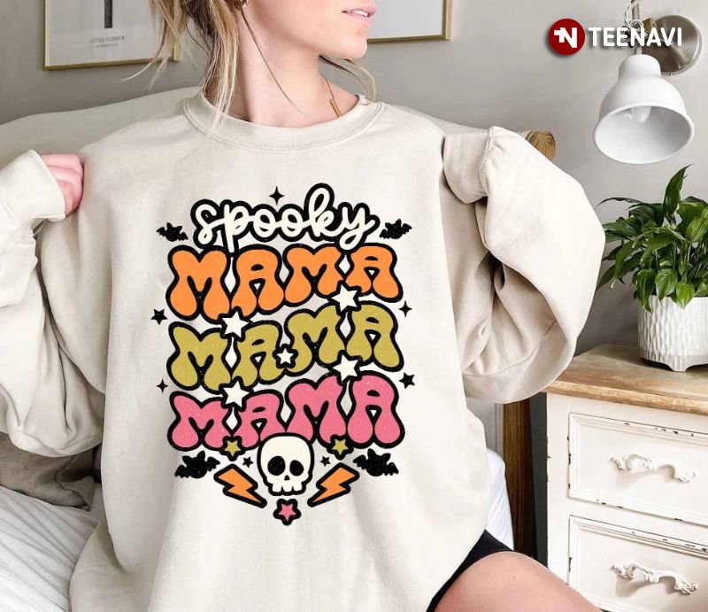 Halloween Mama Sweatshirt, Spooky Mama Mama Mama