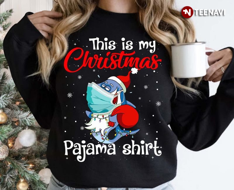 Funny Dolphin Christmas Sweatshirt, This Is My Christmas Pajama Shirt