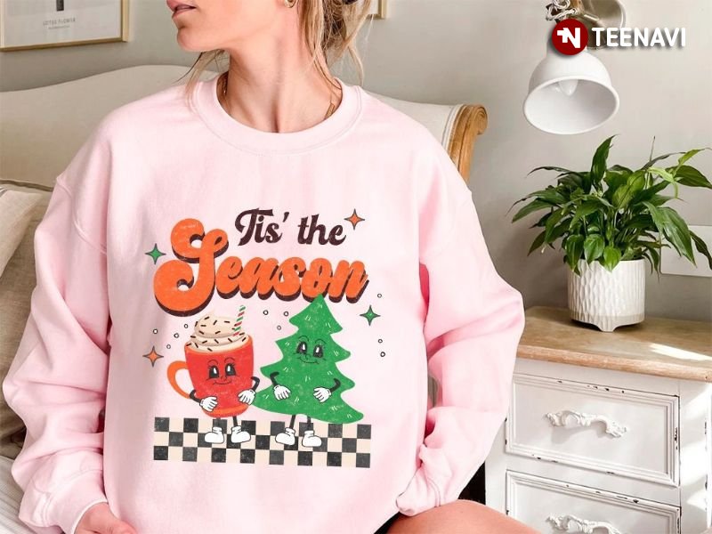 Merry Christmas Sweatshirt, Tis' The Season Xmas Tree