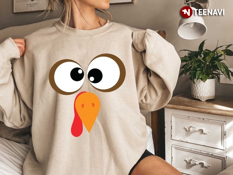 Funny Turkey Sweatshirt, Turkey Happy Thanksgiving