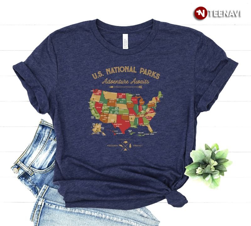 National Parks Travelling Shirt, US National Parks Adventure Awaits