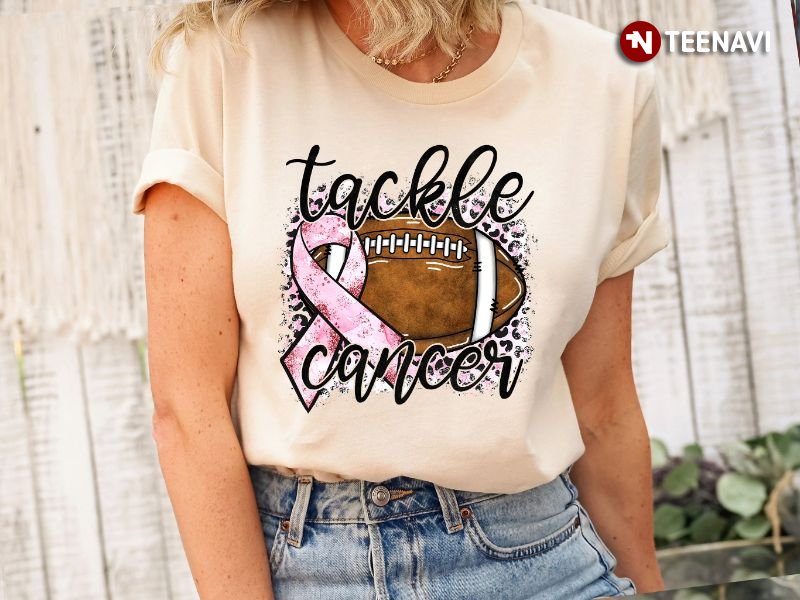 Breast Cancer Shirt, Tackle Cancer Leopard