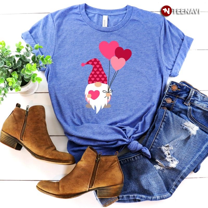 Gnome Valentine Shirt, Gnome With Heart