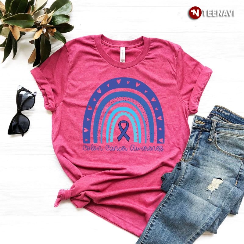 Colon Cancer Rainbow Shirt, Colon Cancer Awareness