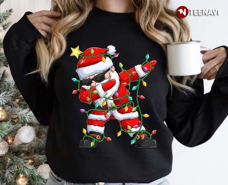 Santa Christmas Sweatshirt, Dabbing Santa Claus