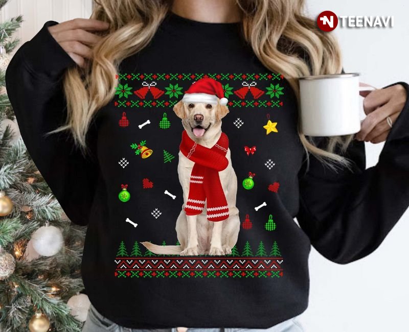 Labrador Retriever Lover Ugly Christmas Sweatshirt, Labrador Retriever