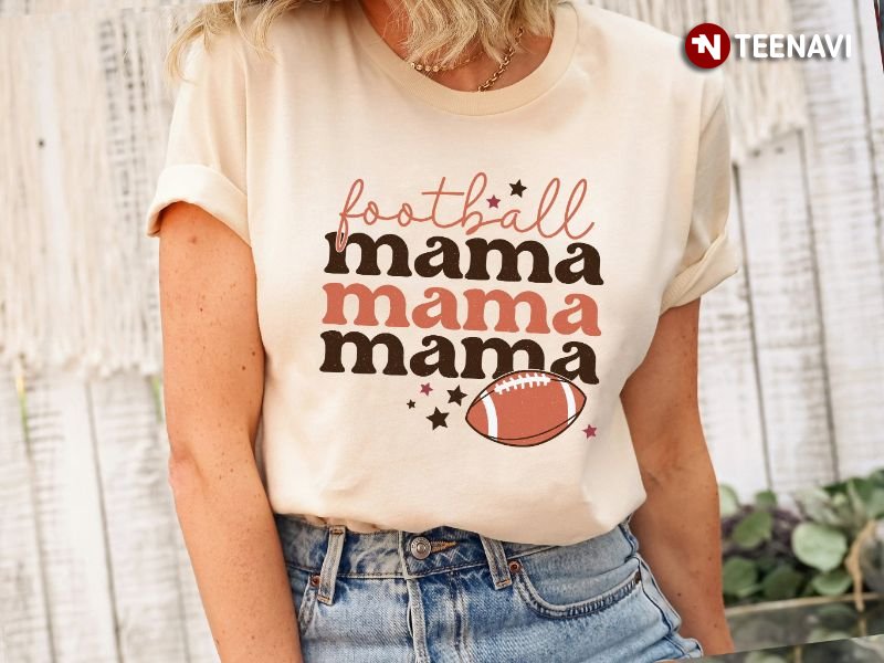 Football Mom Shirt, Football Mama Mama Mama