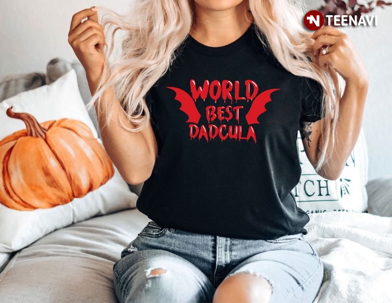 Halloween Matching Family Dad Shirt, World Best Dadcula
