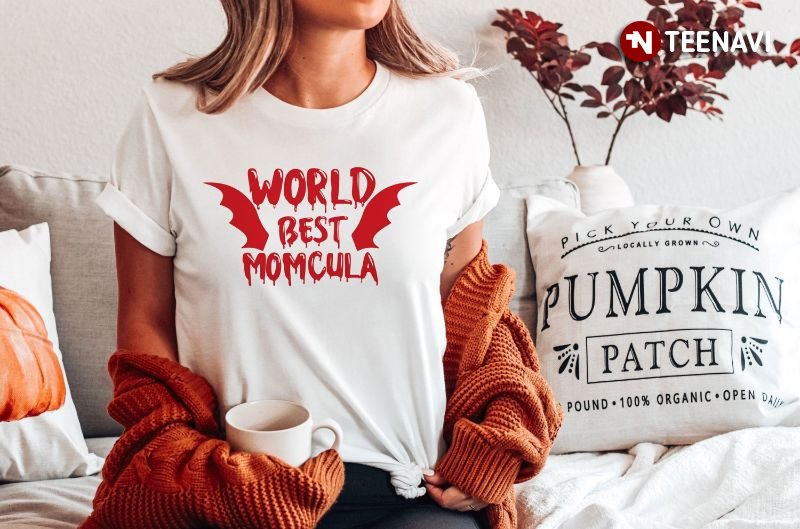 Halloween Family Matching Mom Shirt, World Best Momcula
