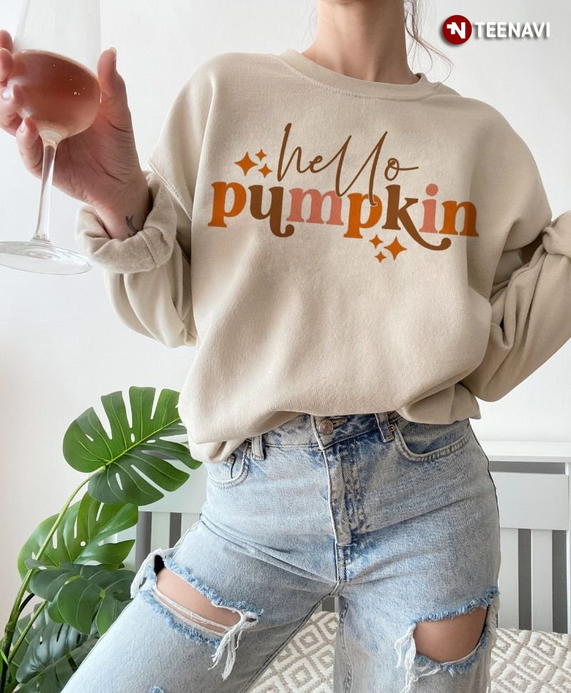 Pumpkin Sweatshirt, Hello Pumpkin
