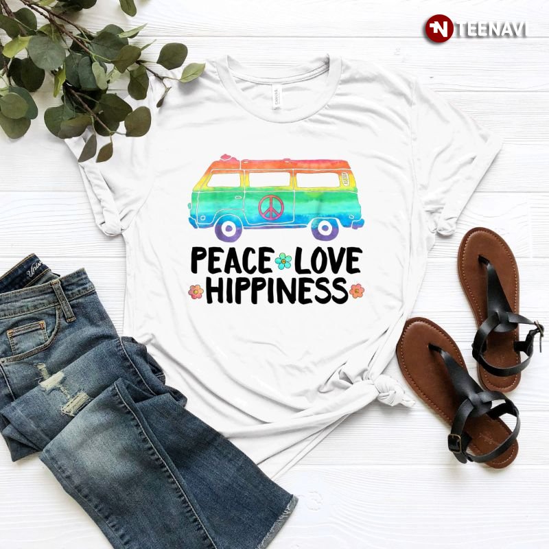 Hippie Shirt, Peace Love Hippiness