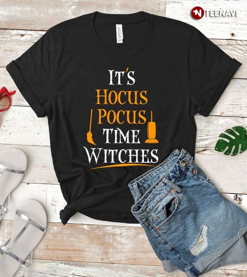Halloween Shirt, It's Hocus Pocus Time Witches