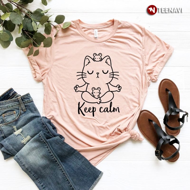 Yoga Cat Shirt, Keep Calm