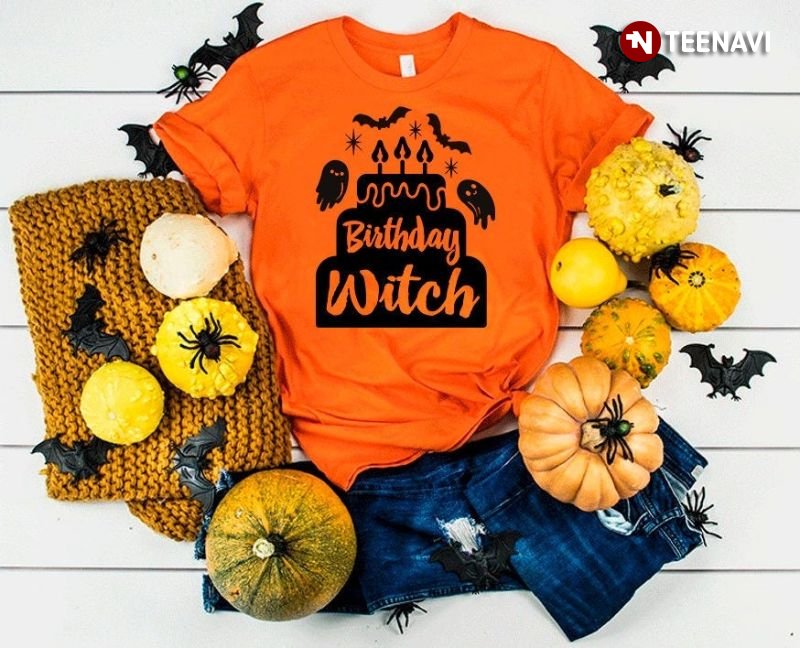 Birthday Witch Halloween Witch T-Shirt