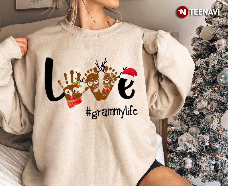 Grandma Christmas Sweatshirt, Love Grammy Life