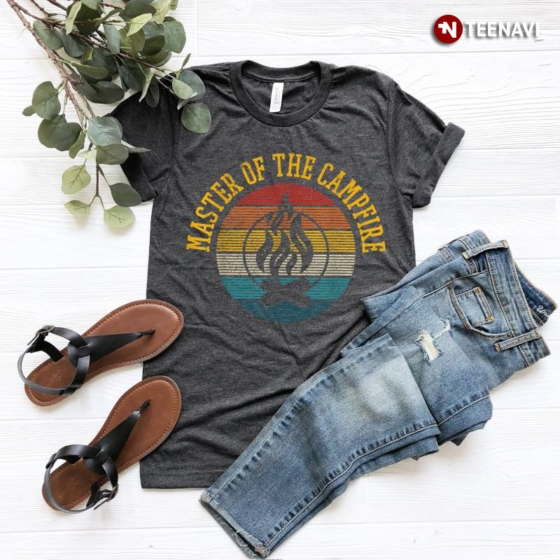 Camping Lover Shirt, Vintage Master Of The Campfire
