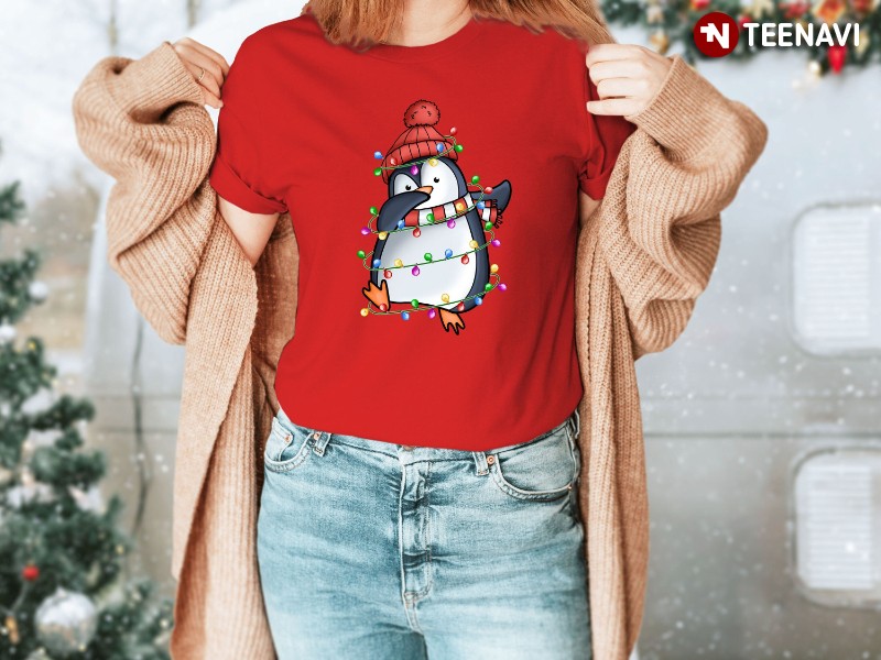 Cute Xmas Penguin Shirt, Dancing Penguin
