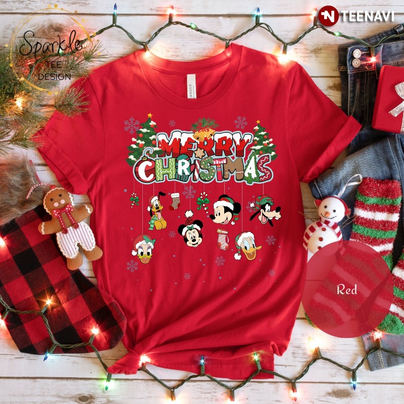 Funny Disney Characters Shirt, Merry Christmas