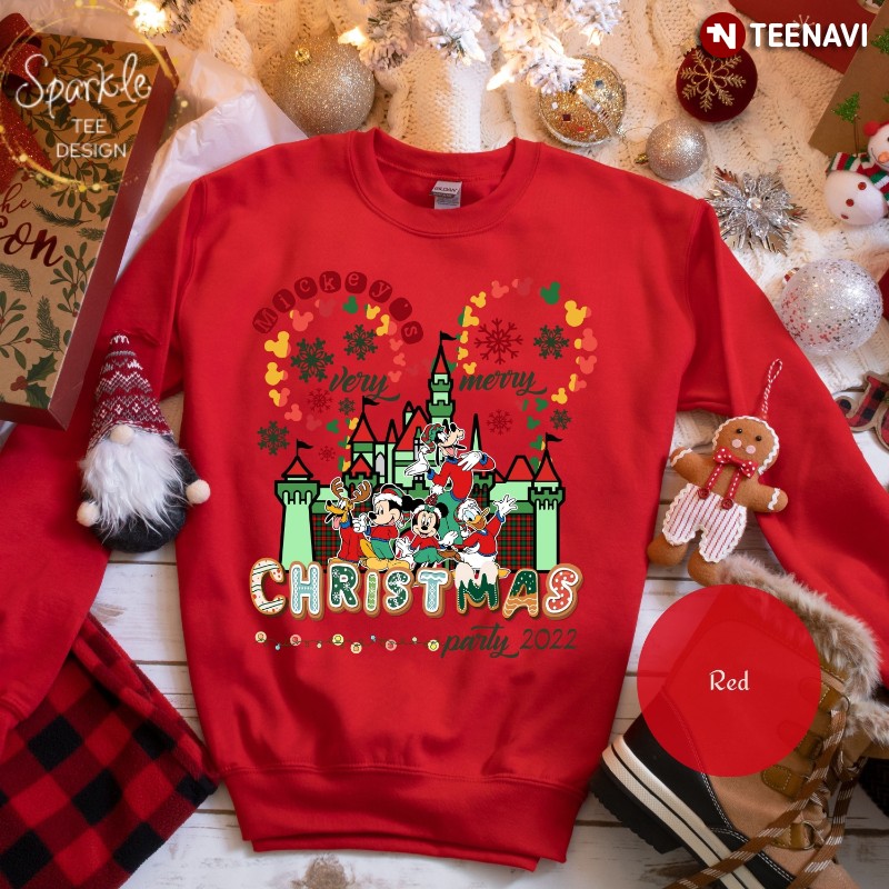 Disney Christmas Party Sweatshirt, Mickey's Very Merry Christmas Party 2022