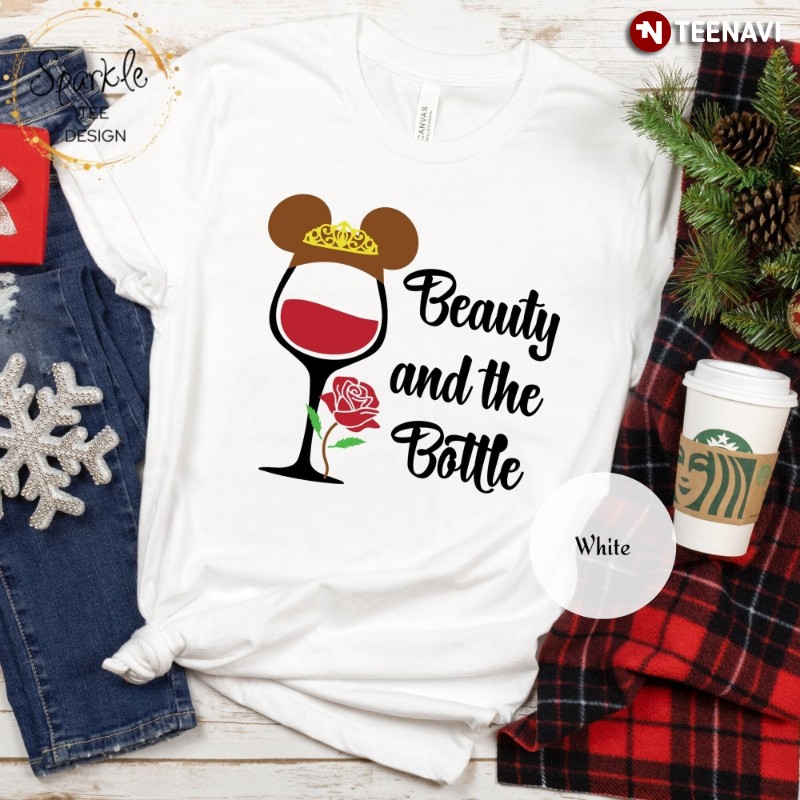Wine Drinking Shirt, Beauty And The Bottle