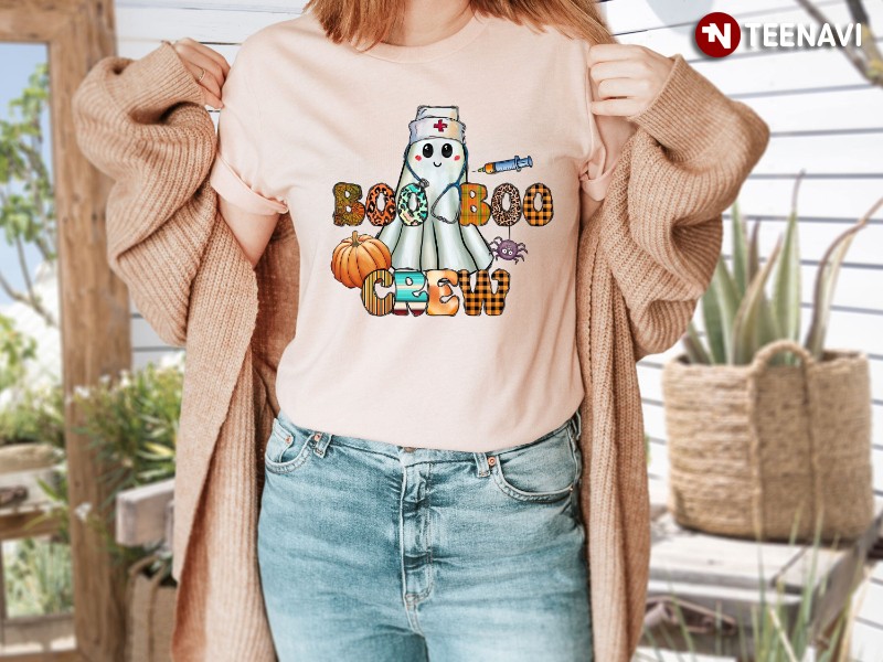 Boo Boo Crew Funny Halloween Nurse T-Shirt